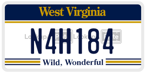 N4H184  license plate in WV