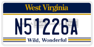 N51226A  license plate in WV