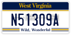 N51309A  license plate in WV