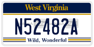 N52482A  license plate in WV