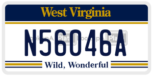 N56046A  license plate in WV