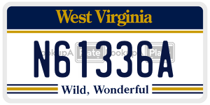 N61336A  license plate in WV