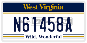 N61458A  license plate in WV
