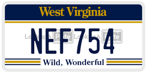 NEF754  license plate in WV
