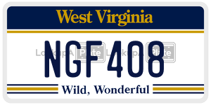NGF408  license plate in WV