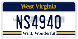 NS4940  license plate in WV