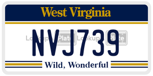 NVJ739 license plate in West Virginia