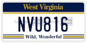 NVU816  license plate in WV