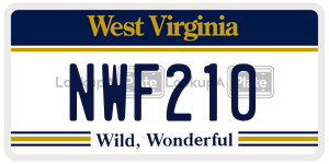 NWF210  license plate in WV