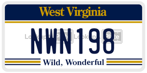 NWN198  license plate in WV
