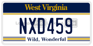 NXD459  license plate in WV