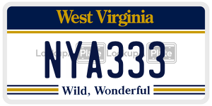 NYA333  license plate in WV