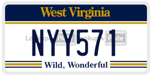 NYY571  license plate in WV