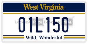 O1L150  license plate in WV