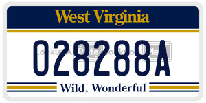O28288A  license plate in WV