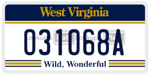 O31068A  license plate in WV
