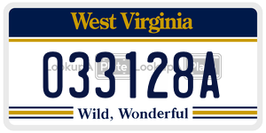 O33128A  license plate in WV