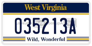 O35213A  license plate in WV