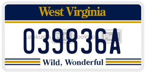 O39836A  license plate in WV