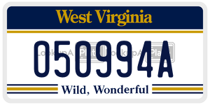 O50994A  license plate in WV