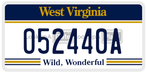 O52440A  license plate in WV