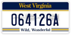 O64126A  license plate in WV