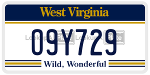 O9Y729  license plate in WV