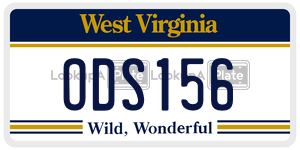 ODS156  license plate in WV