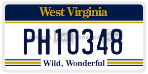 PH10348  license plate in WV