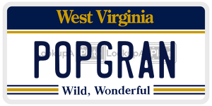 POPGRAN  license plate in WV