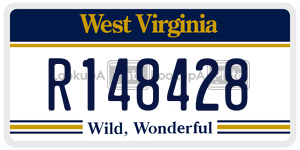 R148428  license plate in WV