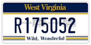 R175052  license plate in WV