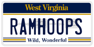 RAMHOOPS  license plate in WV