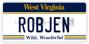 ROBJEN  license plate in WV