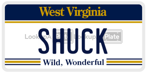SHUCK  license plate in WV
