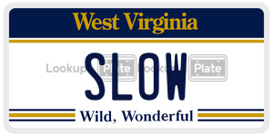 SLOW  license plate in WV