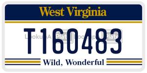 T160483  license plate in WV
