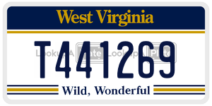 T441269  license plate in WV