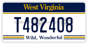 T482408  license plate in WV