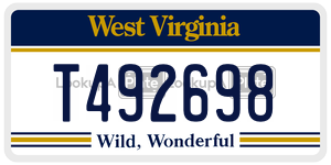 T492698  license plate in WV