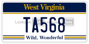 TA568  license plate in WV