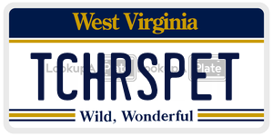 TCHRSPET  license plate in WV