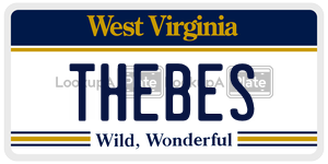 THEBES  license plate in WV