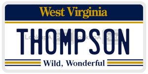 THOMPSON  license plate in WV