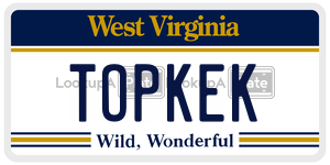 TOPKEK  license plate in WV