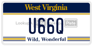 U66Q  license plate in WV