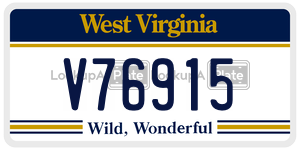 V76915  license plate in WV