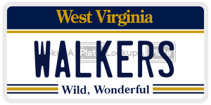 WALKERS  license plate in WV