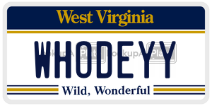 WHODEYY  license plate in WV