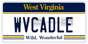WVCADLE  license plate in WV
